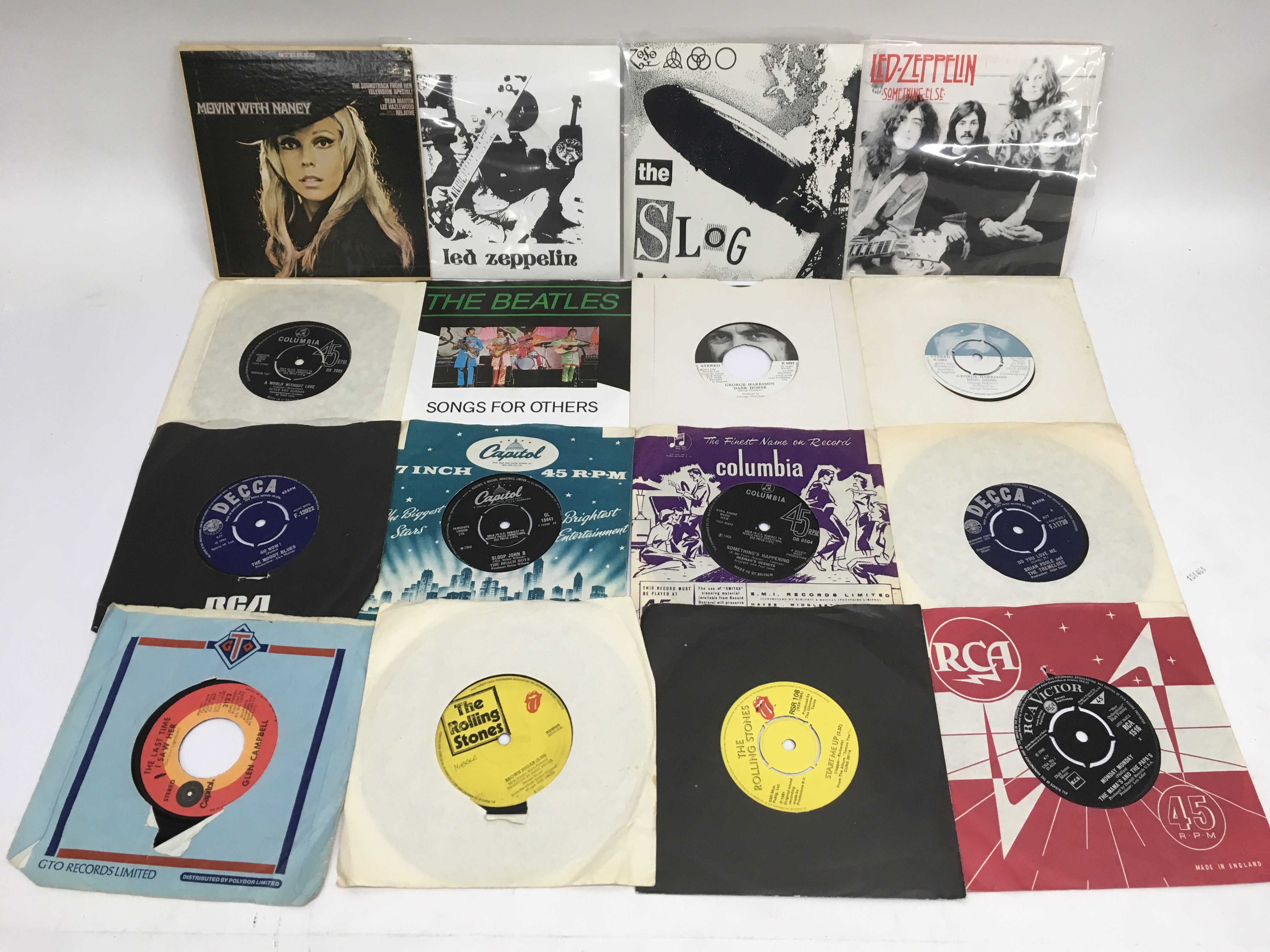 A collection of 7inch vinyl singles by various art