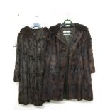 Two vintage 1960's brown fur coats, one by Higgs a