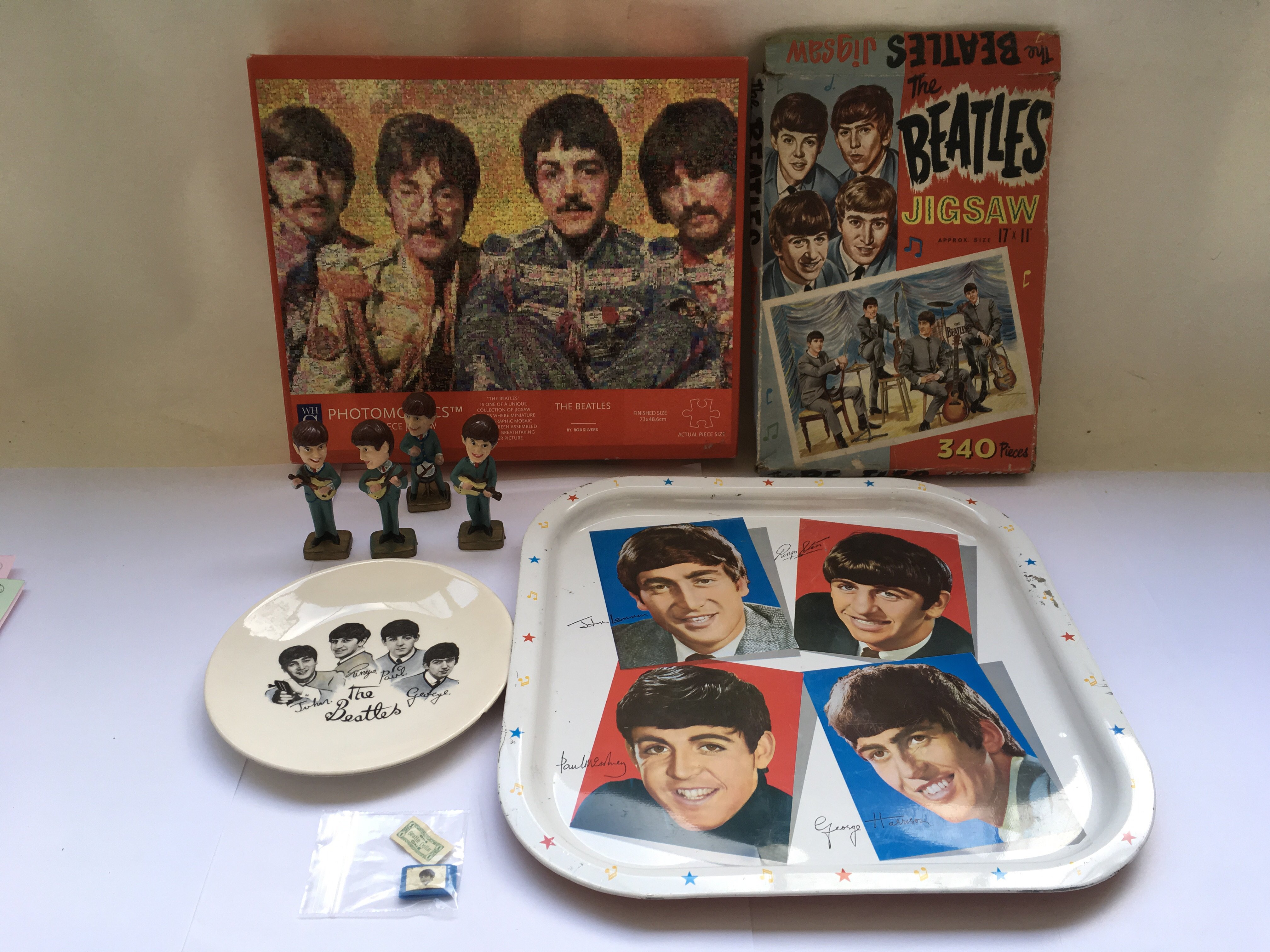 Beatles collectibles including four nodding Beatle