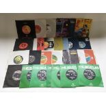 A collection of 7" singles by various artists incl