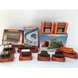 A box containing a collection of boxed Hornby OO g