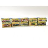 A collection of 10 boxed Matchbox Superfast model