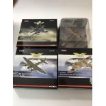 A collection of 4 boxed Corgi Aviation Archive model aircraft