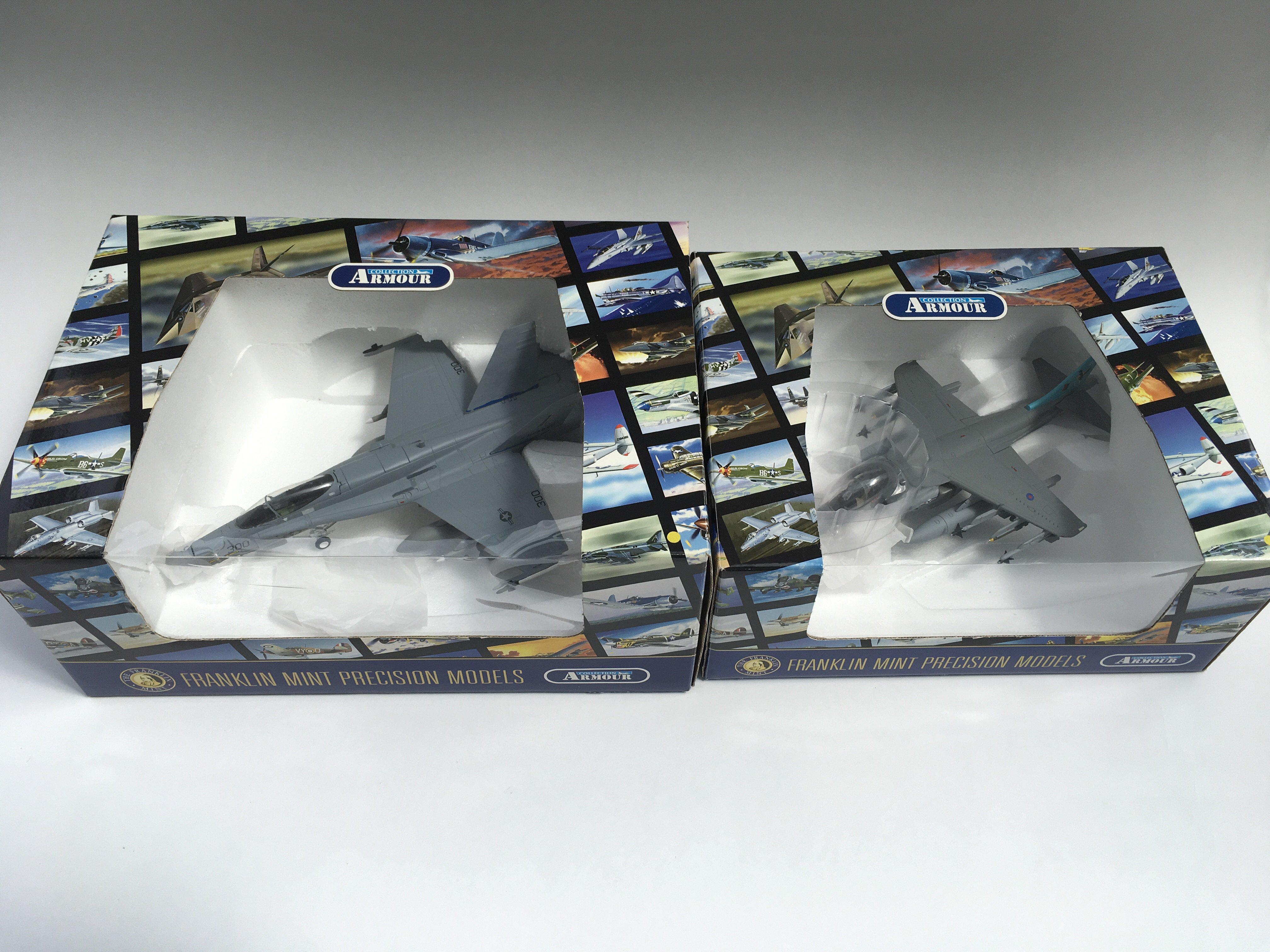 Two boxed Franklin Mint model aircraft including a