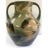 A large and impressive Moorcroft twin handled vase