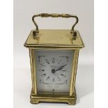 A brass Bayard carriage clock