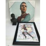 A collection of West Ham United items including a