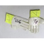 Two Goalkeepers gloves,one signed by Hugo Lloris (
