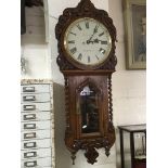 A Victorian 8 day wall clock by B Graham of Wakefi