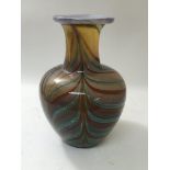 A Salviti Murano vase by Loredano Rosin of coloure