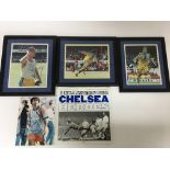 Three signed and framed Chelsea photos including W