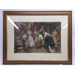 A framed and glazed original Victorian 'Pears' print depicting a rich gentleman being welcomed