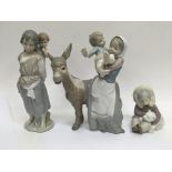 9 Lladro figures.