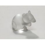 A modern Lalique glass ornament of a mouse, approx