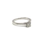 A 0.5ct diamond solitaire ring, hallmarked accordi