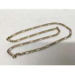 A 9ct gold necklace. Weight approx 11.8g. Length a