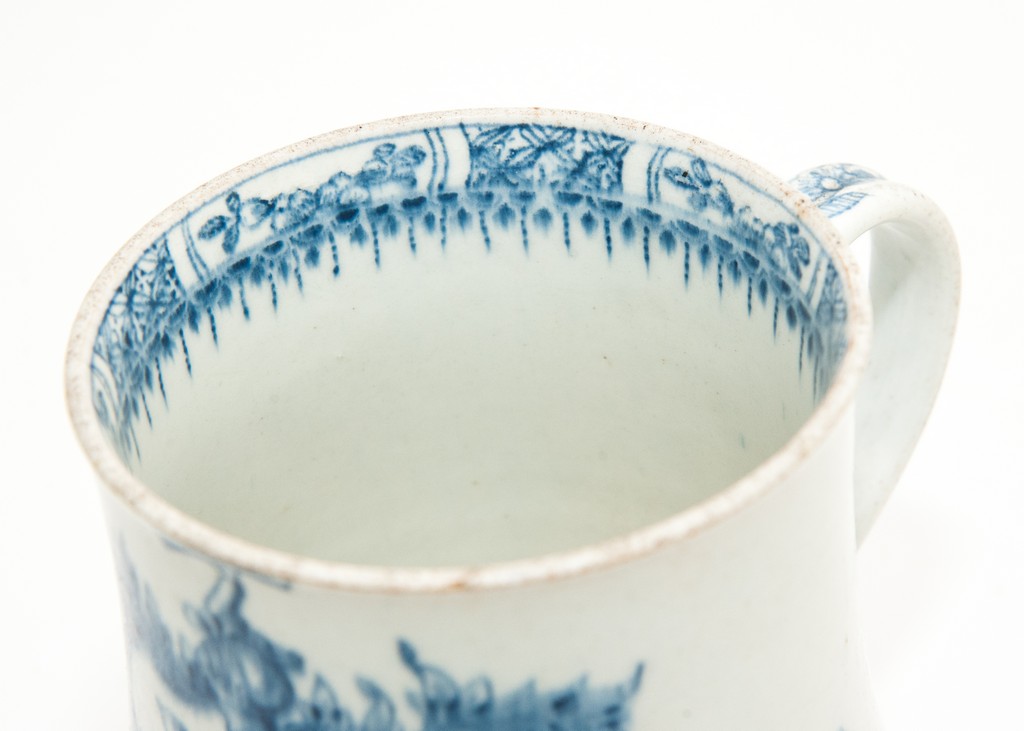 A rare English blue and white porcelain pint mug, - Image 16 of 16