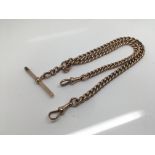 A 9ct gold watch chain. Weight approx 37.65g