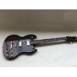 An Eros Mark II 'SG style' electric guitar in dark