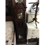 A 20th Century longcase clock, a wall clock and a