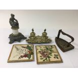 A collection of items to include a brass double in