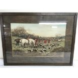 A pair of framed and glazed traditional hunting pr