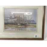 A collection of three framed watercolours by basil