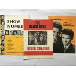 A collection of 1960's gig and show programs inclu