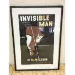 A framed book cover print for 'Invisible Man' by R