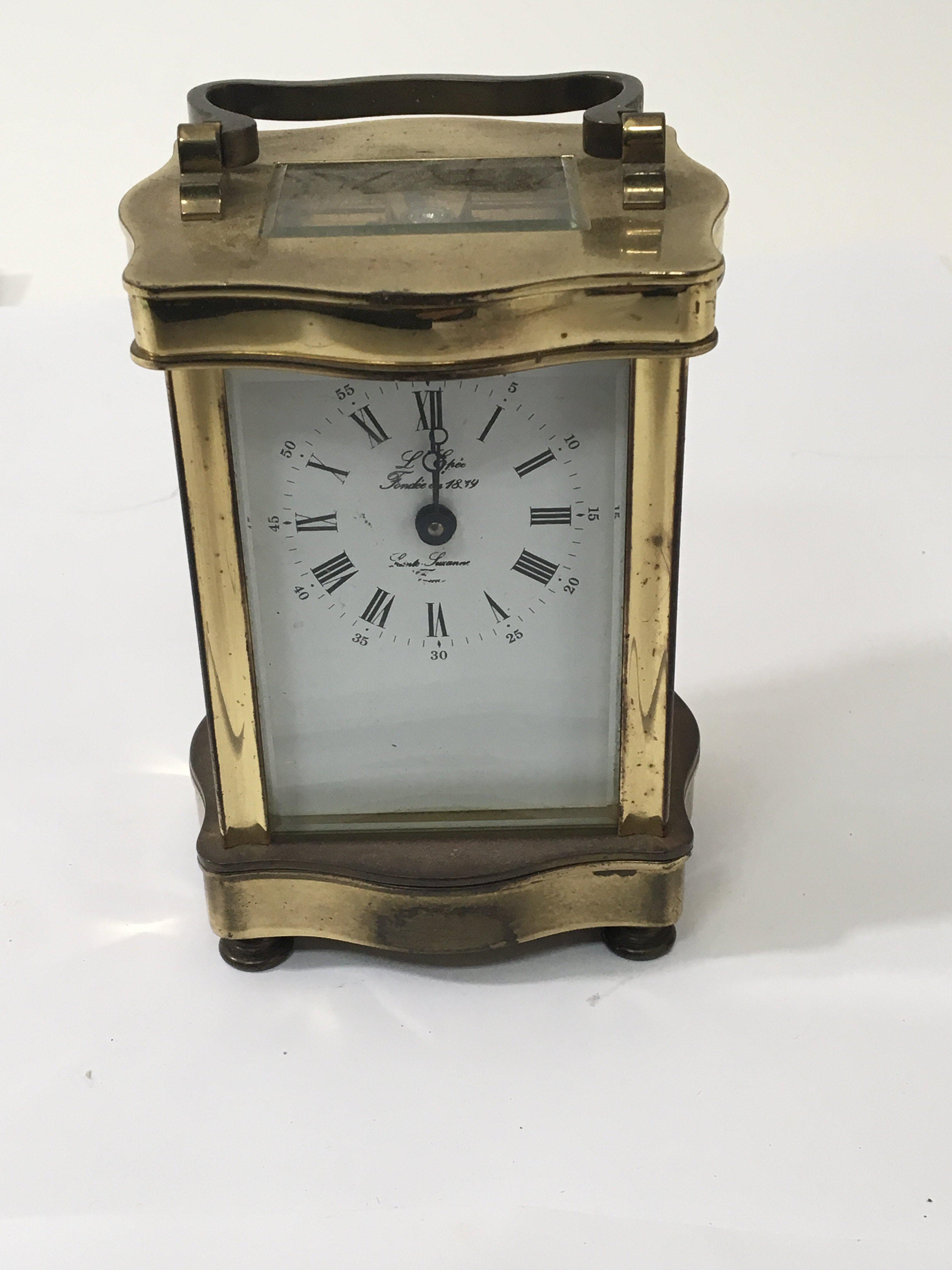 A Brass cased French carriage clock.