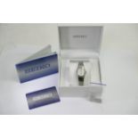 A boxed seiko ladies chrome finished watch, serial