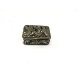 Unusual heavy brass box open work design decorated