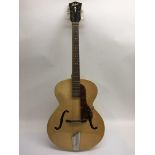 A Hofner Senator acoustic guitar in blonde finish