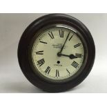 An early 20th century single fusse wall clock by J