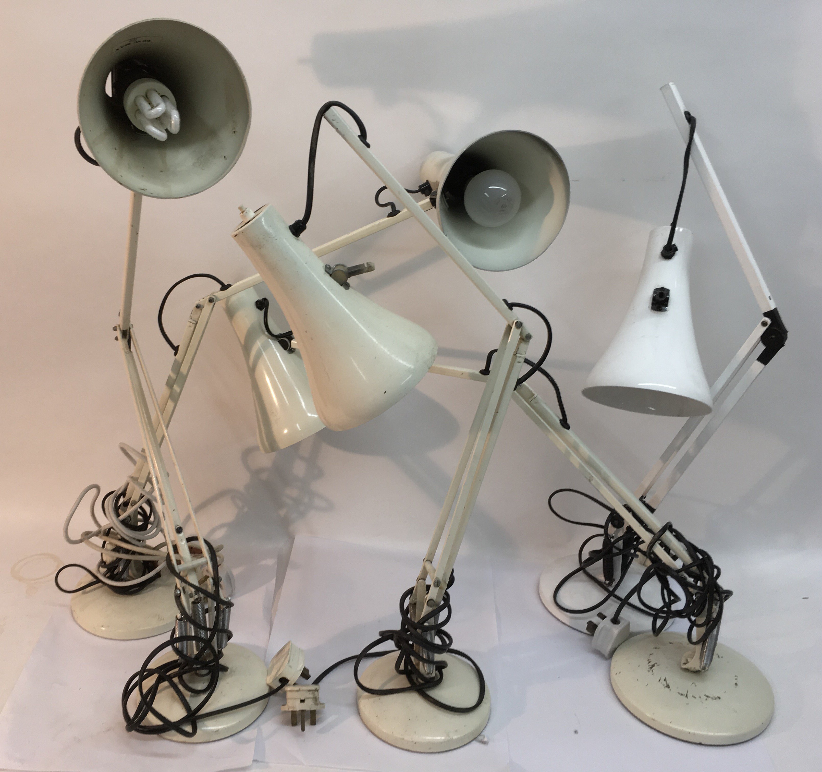 Five Anglepoise lamps