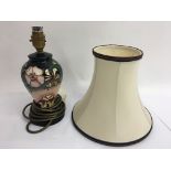 A Moorcroft Oberon pattern table lamp and shade de