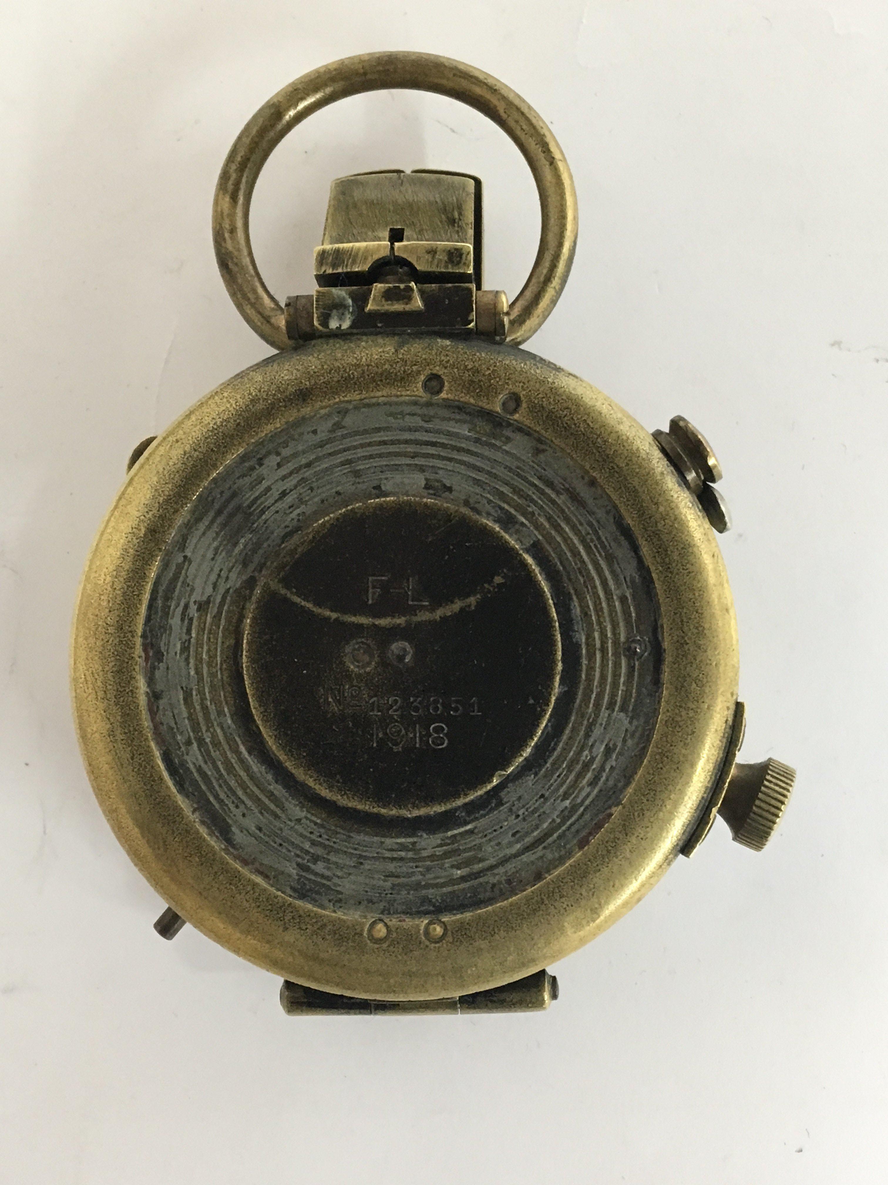 A leather cased military compass dated 1918, made by T.French - Image 2 of 2