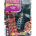 A boxed DrWho Invasion Earth 2150 AD full radio command Dalek by Product Enterprise.