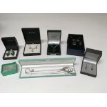 A small collection of contemporary silver jeweller