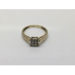 A 9ct gold ring, approx 2g and approx size I-J.