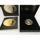 A cased Royal Mint 2013 silver guinea copy.