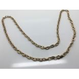 A 9ct Gold oval open link necklace, weight 21g app
