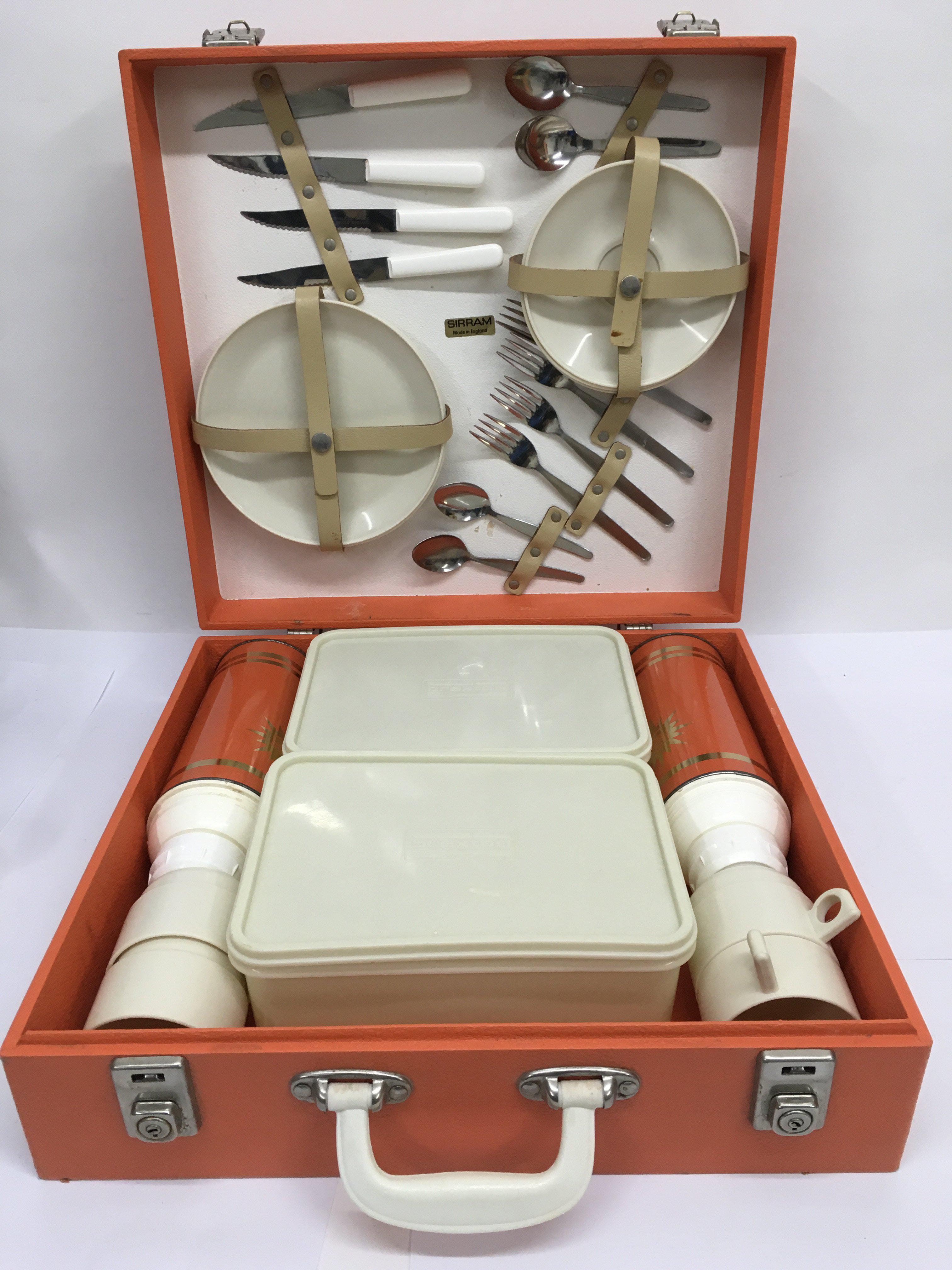 A vintage picnic set.