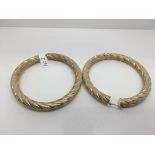 9ct gold large hoop earrings. Weight approx 17.63g
