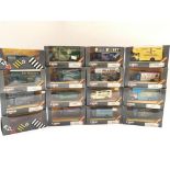 A box containing a collection of boxed Corgi Classics Bedford Pantechnicans and Bedford O series