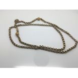 A 9ct Gold belcher link necklace with ball and bar