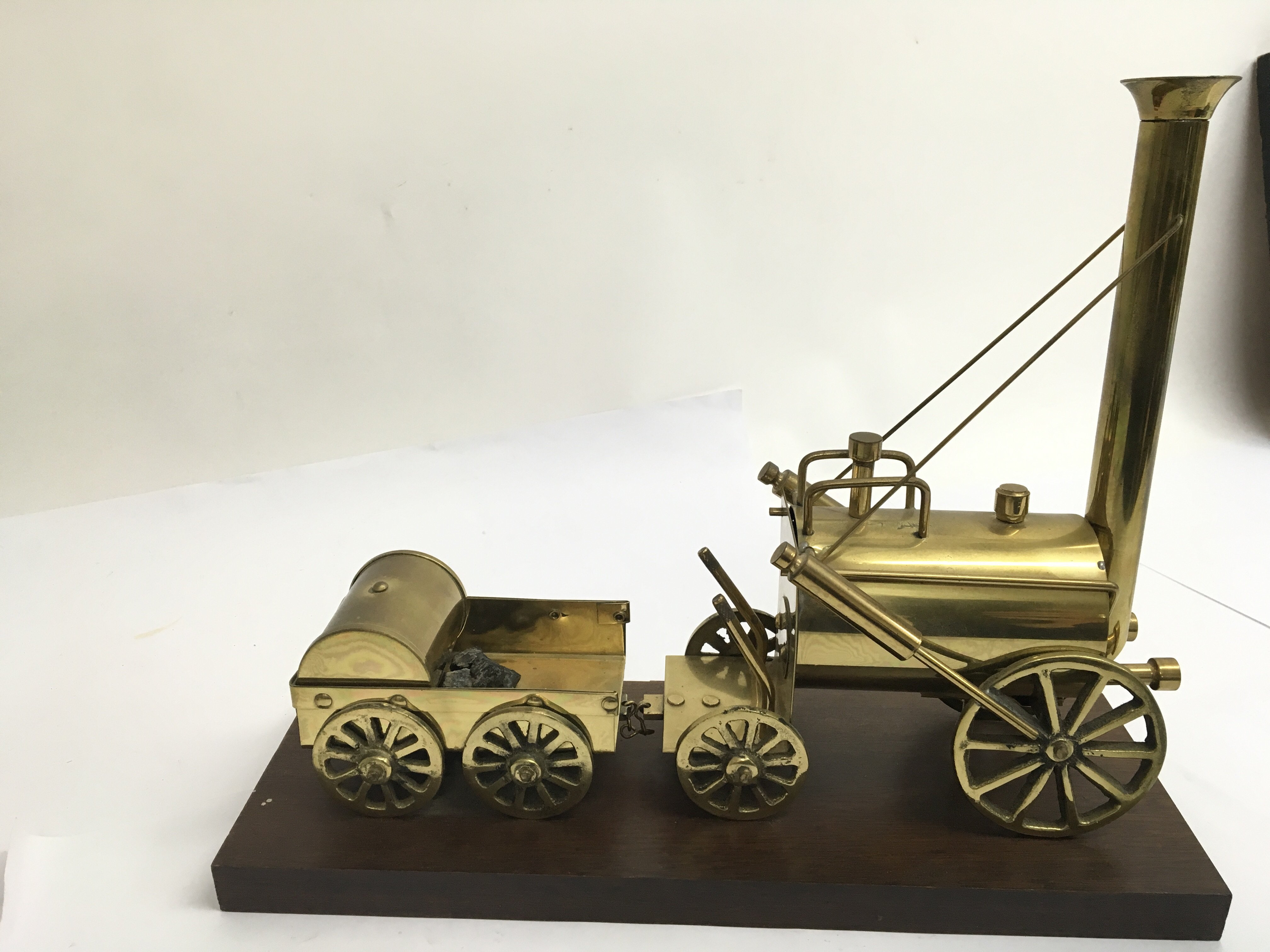 A brass model of Stephenson's rocket engine.Approx 33cm - Image 2 of 2