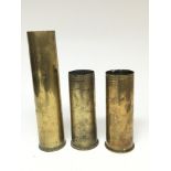 Three WW1 shell cases