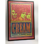 A rare first and limited edition Cream poster advertising their performance at the Royal Albert