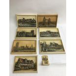 A collection of ivorex decorative plaques